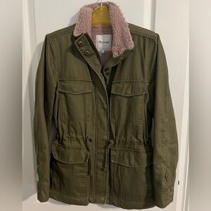 Madewell Sherpa Trimmed Utility Coat
